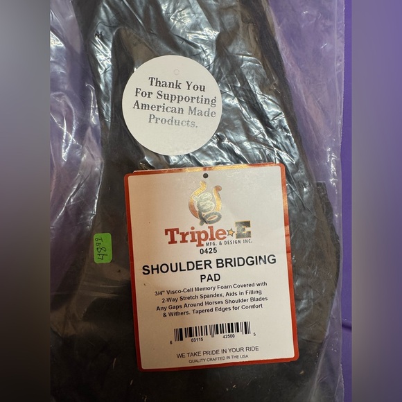 Horse Tack Other - Triple E Black Shoulder Bridging Pad